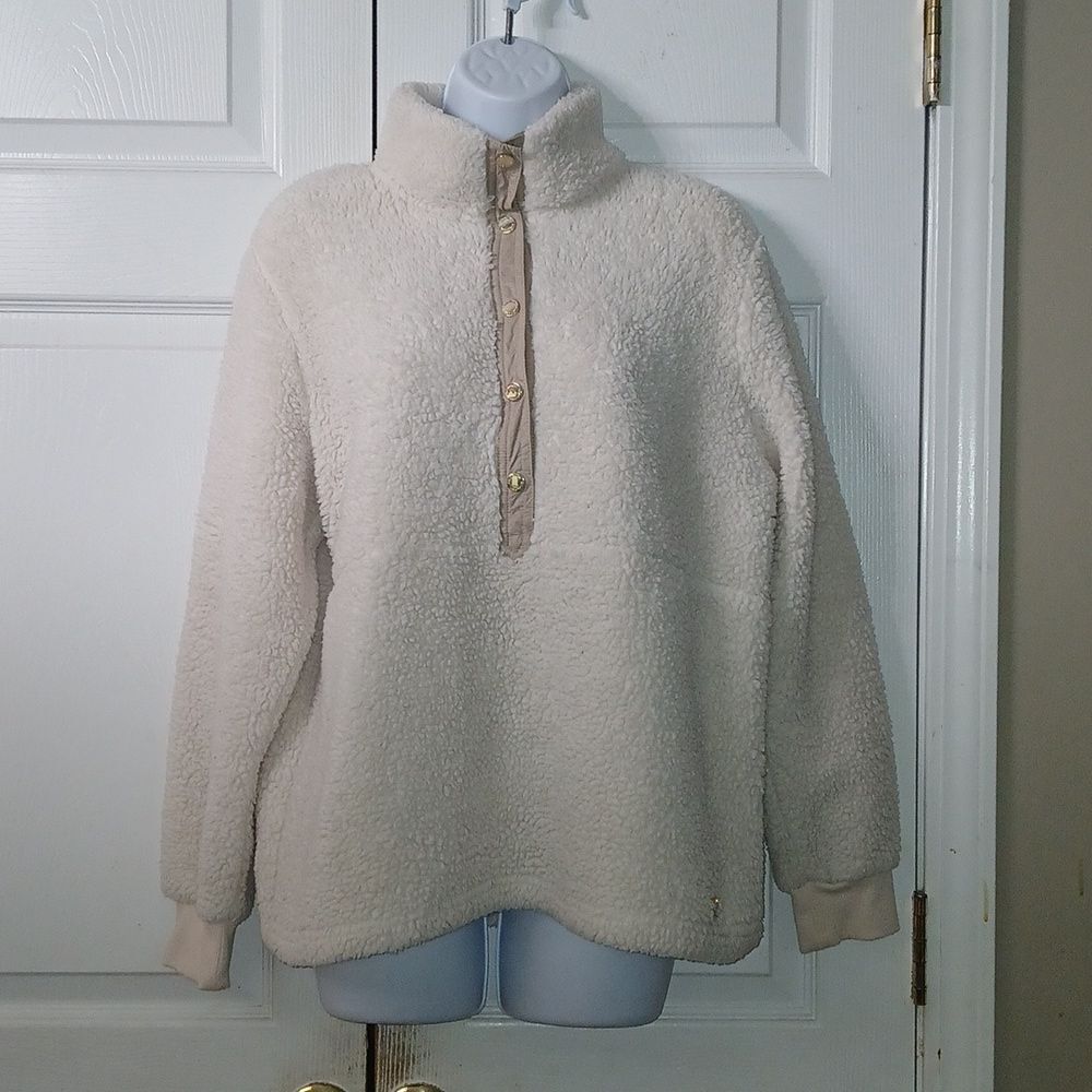 Calvin Klein  off white  sherpa pullover   Sz S  NWOT